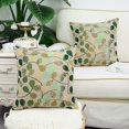 thumbnail image 3 of Throw Pillow Case CaliTime 18" X 18" Luxury Chenille Cute Leaves Cushion Cover Shell for Couch Sofa Home Decoration Ecru Green, 3 of 7