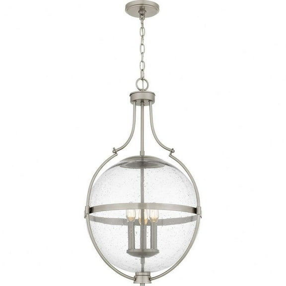 3 Light Pendant in Traditional Style-29 inches Tall and 17.5 inches Wide-Brushed Nickel Finish Bailey Street Home 71-Bel-5173482