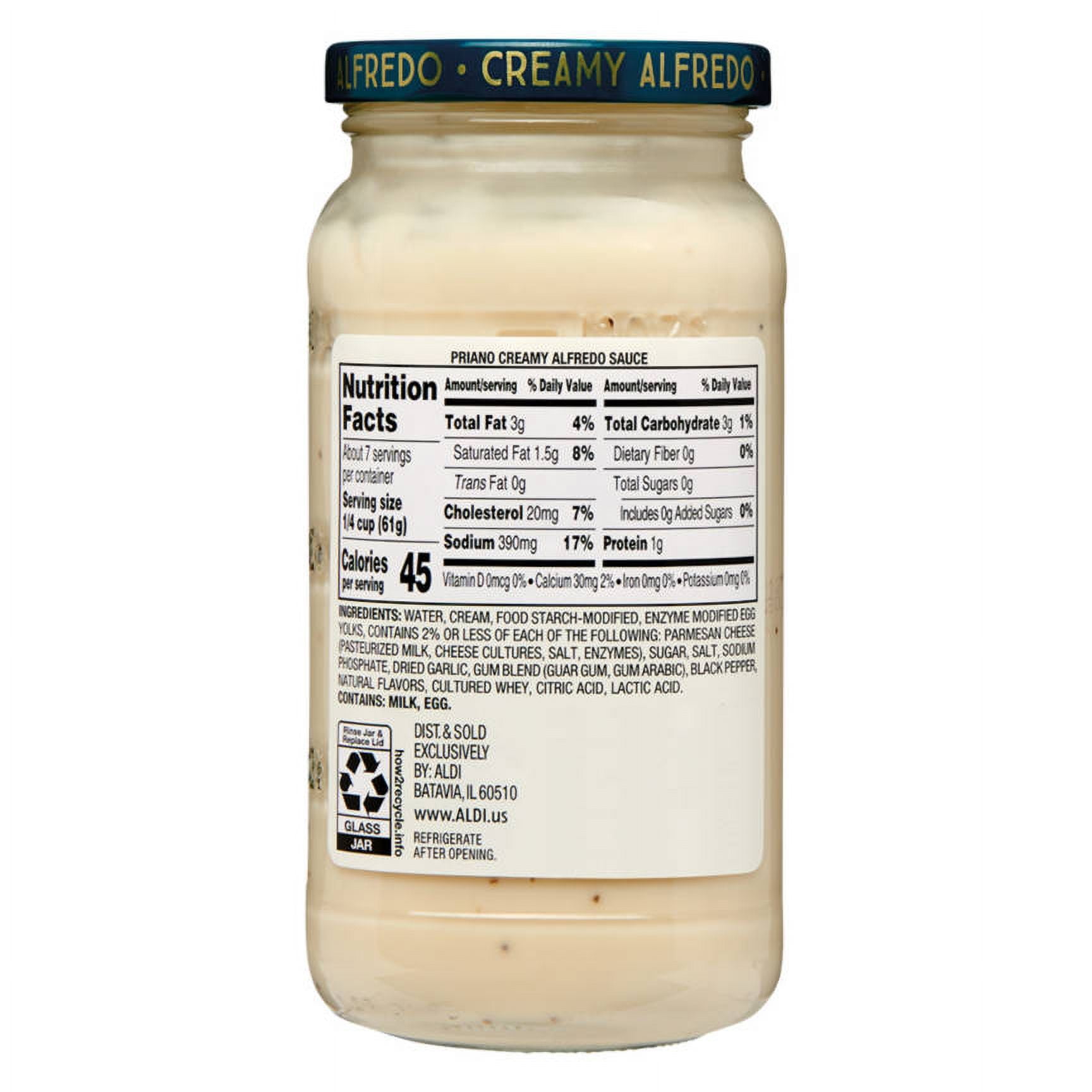 Priano Creamy Alfredo Sauce, 15 oz - Walmart.com