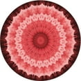 thumbnail image 1 of Ahgly Company Indoor Round Patterned Cranberry Red Area Rugs, 7' Round, 1 of 6