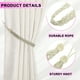 thumbnail image 3 of Uxcell 2 Pcs Sujetadores de Cortina, 58cm/23 Sujetadores de Cortina Trenzados, Elegante Cuerda para Cortinas, Beige, 3 of 7