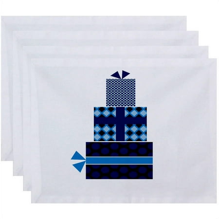 

Simply Daisy 18 x 14 Gift Wrapped Geometric Print Placemats Set of 4