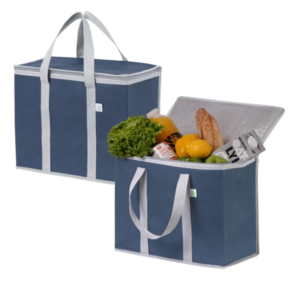 Bolsa Térmica VENO Reutilizable para Compras 2 Unidades Azul Oscuro