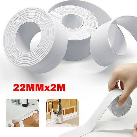 

2M x 22mm Trial Pack Sealing Strip Bath Shower Sink Basin Edge Sealant Tape