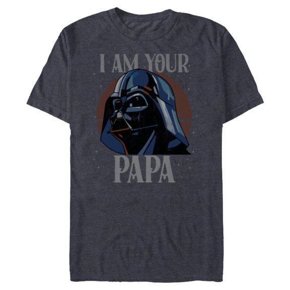 Star Wars Darth Vader I Am Your Papa Retro Father’s Day - Short Sleeve Blended T-Shirt for Adults - Customized-Navy Heather