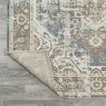 thumbnail image 6 of JONATHAN Y WASHABLE 5 x 8 Area Rug, Keesha Bold Distressed Medallion - Blue/Cream, WSH316A-5, 6 of 9