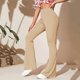 thumbnail image 2 of Pantalones de yoga acampanados con cintura alta elástica para mujer - Tejido acanalado, poliéster, largo completo, informal/deportivo - XS-XL, 2 of 8