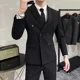 thumbnail image 2 of Trajes y blazers para hombre, pantalones de negocios casuales cruzados, tendencias de ceremonia, conjunto de 2 piezas, disfraces masculinos, moda, 2 of 5