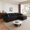 Black, variant on 94" Cloud Upholstered Sectional Sofa, Fluffy Corduroy L‑Shape Couch, Deep Seat Modern Minimalist Living Room Sofa, No Assembly Needed,Camel