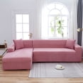 thumbnail image 4 of Yipa Elastic Sofa Seat Cover Solid Color Soft Couch Cushion Seat Cover for Home Living Room Sofa Protective Fundas Slipcover Pink 1 Seater:90-140cm(33.43-55.12 inch), 4 of 9