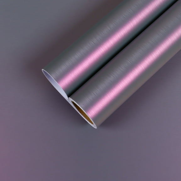 CHIHUT Purple Stainless Steel Appliance Peel and Stick Contact Paper for Oven Stove Waterproof Thick Self Adhesive Brushed Metallic Wallpaper Modern Purple Wallpaper for Cabinets Walls 17.7"x100"