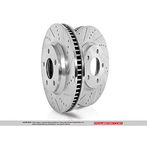 Power Stop EBR697XPR Evolution Drilled & Slotted Rotors -Front