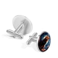 thumbnail image 3 of Starry Animals Stylish Stainless Steel Shirt Cufflinks Set for Men, for Formal Attire and Business Meetings, 3 of 6