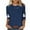 Navy, variant on Feancey Funny Halloween T Shirts for Women 3/4 Sleeve Crewneck Tunic Tops Holiday Casual Ghost Print Graphic Tees Loose Fit Dressy Blouse Khaki L