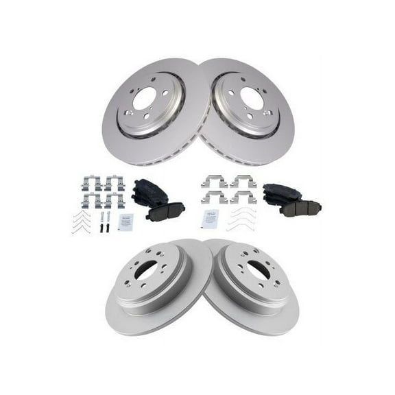 Front and Rear Brake Pad and Rotor Kit - Compatible with 2015 - 2016 Honda Odyssey 2017