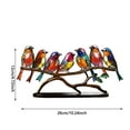 thumbnail image 3 of Stained Birds on Branch Desktop Ornament, Flat Double-Sided Acrylic Art with 7 Colorful Birds - Home & Office Bedroom Decor, Bird Figurines Home Decor (Nature-Themed Table Art), 3 of 5