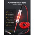 thumbnail image 2 of WINAMOO Professional LED Bulb Automotive Circuit Tester, 6-24V Test Light with Large Alligator Clip and 135IN PU Extended Wire, Light Tester Electrical Pen for Vehicle Circuits with Low DC Voltage, 2 of 8