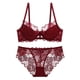 thumbnail image 2 of Ropa interior sexy europea y americana de talla grande para mujer, sujetador de encaje transpirable transparente ultrafino, conjunto de sujetador antiflacidez pequeño con pecho grande, 2 of 6