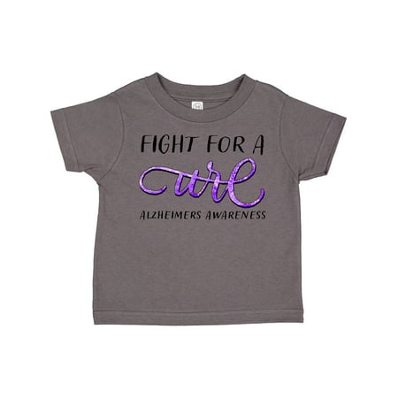 

Inktastic Fight for a Cure Alzheimer s Awareness Purple Ribbon Gift Toddler Boy or Toddler Girl T-Shirt
