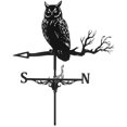 thumbnail image 1 of Metal Weathervane Owl Stainless Steel Garden Stake Retro Weather, 1 of 4
