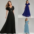 thumbnail image 6 of Aellinatey Womens Formal Dresses Wrap V-Neck Sexy Bridesmaid Wedding Guest Maxi Dresses, 6 of 14