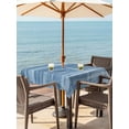 thumbnail image 3 of Outdoor Tablecloth with Umbrella Hole for Patio/Picnic/Party/Camping, Blue Waterproof Table Cloth Square Cover Washable, Vintage Modern Abstract Art Ombre (54"x 54"), 3 of 8