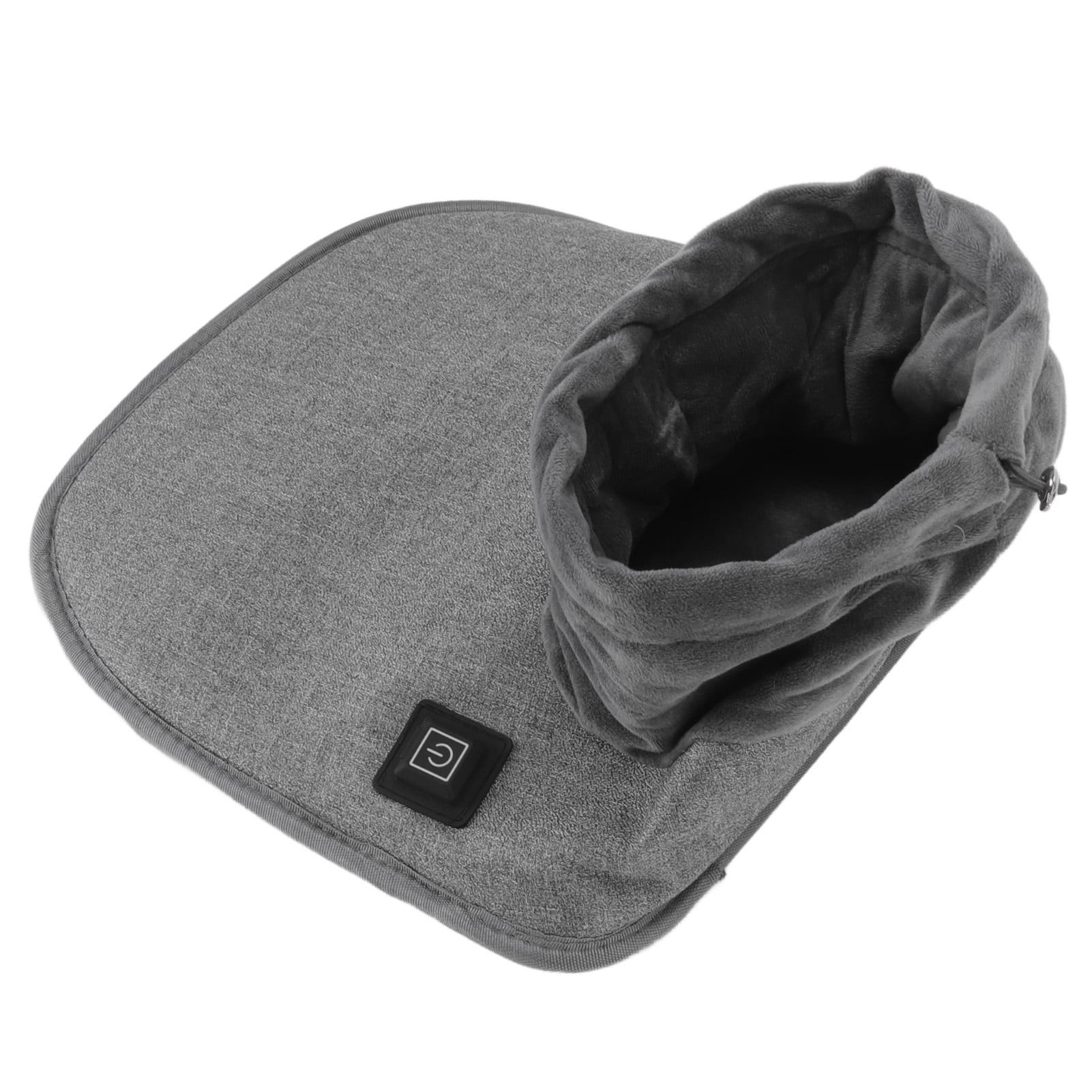 Heated Foot Warmer, Graphene Foot Heating Pad Safe Soft Plush For Home For Men Gray