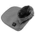 thumbnail image 4 of Calentador de pies eléctrico para hombres y mujeres, almohadilla calefactora de pies de grafeno USB de felpa suave de invierno para el hogar, gris, 4 of 5
