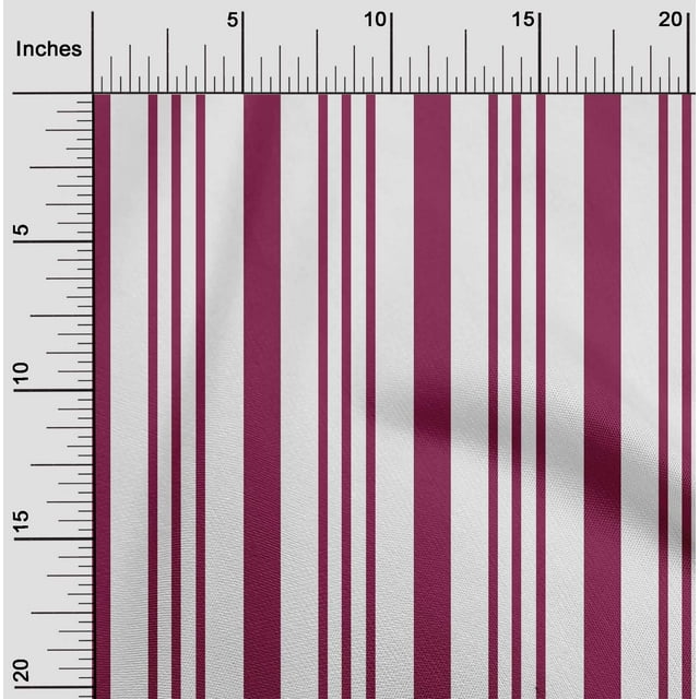 oneOone Tissu Popeline de Coton Tissu à Rayures Imprimé BTY 56 Pouces de Large
