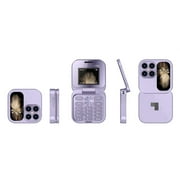 Flip Mini Mobile Phone، Mini Flip Mobile Phone، Foldable Flip Mobile Phone، Small Screen Display Light Camera، Small Display Foldable Cell Phone