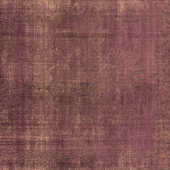 Ahgly Company Indoor Square Oriental Brown Industrial Area Rugs, 3' Square