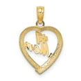 thumbnail image 3 of 14K Yellow Gold Charm Pendant Themed 19.4 mm 13.8 #1 Mom In Heart, 3 of 4