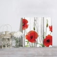 thumbnail image 4 of Red Poppy Floral Canvas Wall Art for Bedroom Bathroom Vintage Rustic Wood Picture Print Painting Artwork for Living Room,Kitchen,Office,Stretched and Framed 16"x16", 4 of 6
