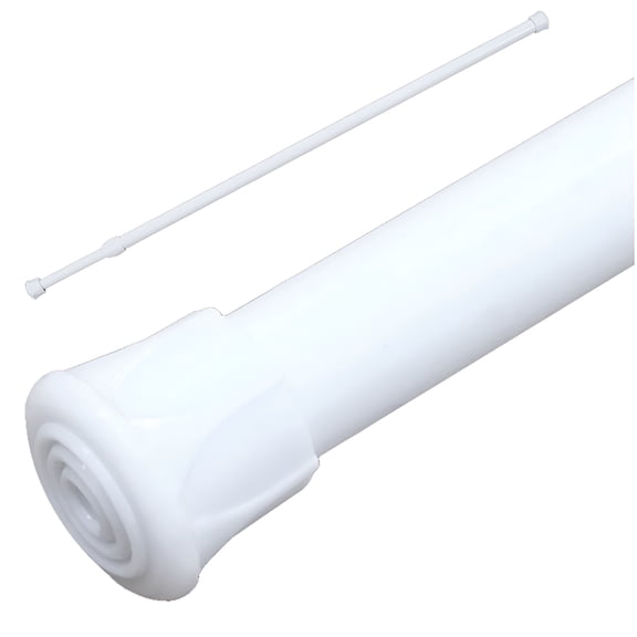 LAMIRO Magnetic Curtain Rod,Spring Loaded Extendable Telescopic Net Voile Tension Curtain Rail Pole Rod 1X Shower Curtain Rod