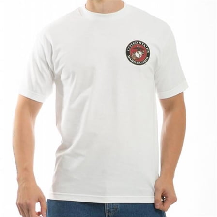 Basic Marines Emb Military T Shirt - White - 2X