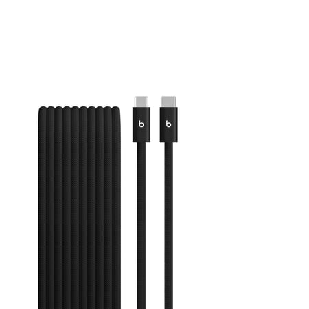 Beats 240W USB-C to USB-C Braided Cable, Fast charging, Durable/Tangle Free, Compatible with Apple and Android Devices (3 m) – Bolt Black