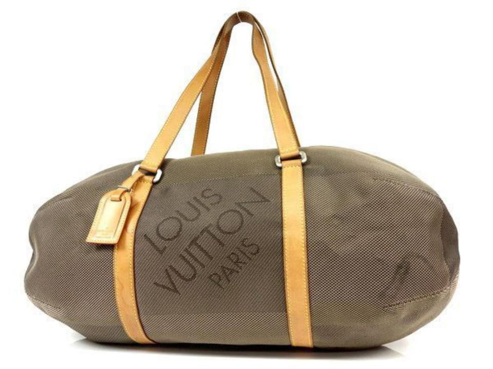 pædagog Universitet eksistens Louis Vuitton Duffle Khaki Terre Damier Geant Attaquant Boston 232363 Brown  Canvas Weekend/Travel Bag - Walmart.com