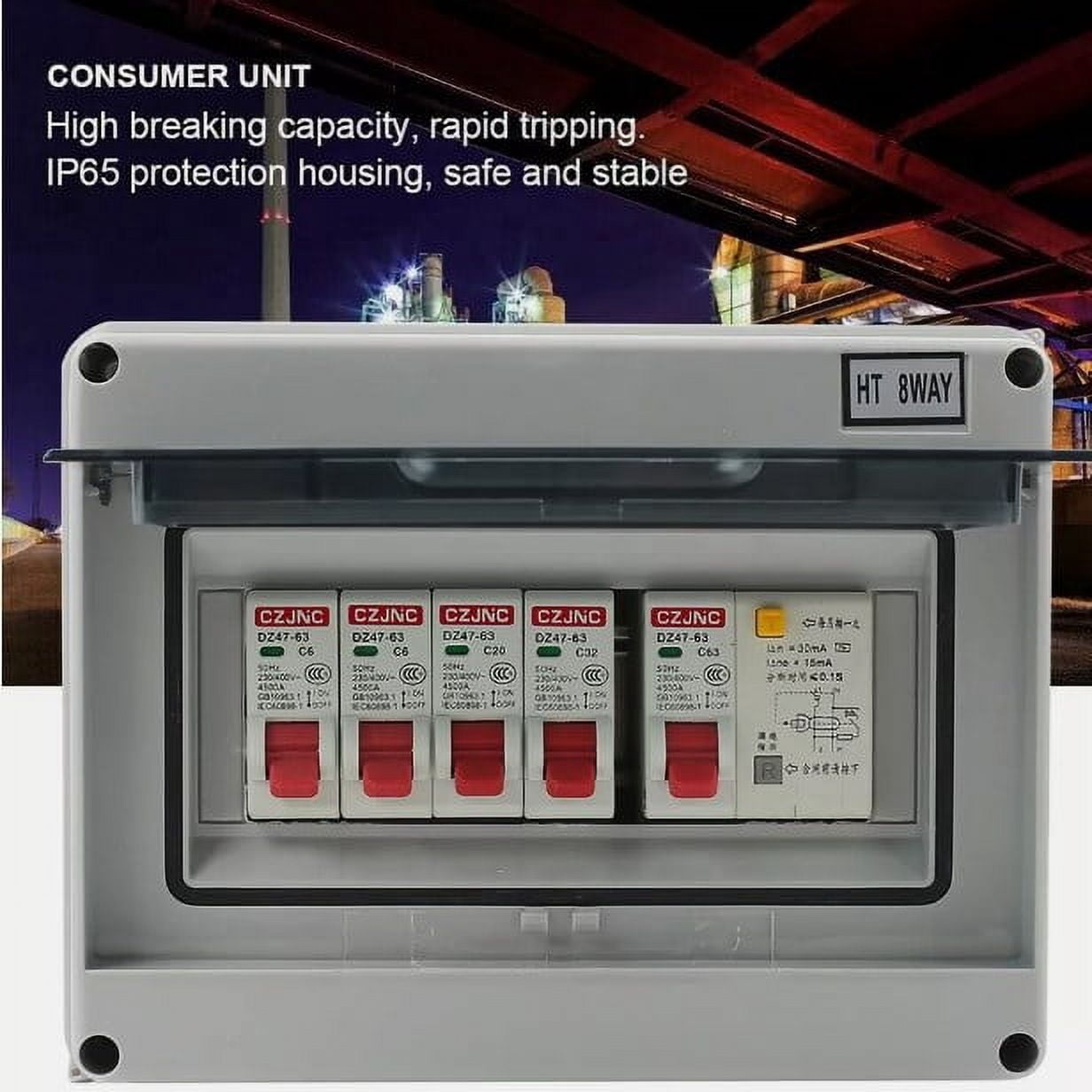 Protection Box for Circuit Breakers, Secure Flame Retardant Plastic Enclosure, Convenient Maintenance IP65, for Multiple Applications, Easy Installation (Small)