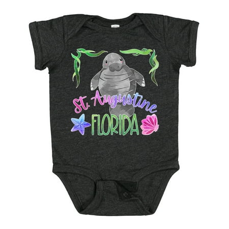 

Inktastic St. Augustine Florida Cute Swimming Manatee Gift Baby Boy or Baby Girl Bodysuit