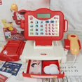 thumbnail image 3 of Cash Register Toy Simulated: Cashier Playset Supermarket Checkout Toy with Light, 3 of 10