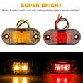 thumbnail image 6 of Universal Surface Mount LED Side Fender Marker Lights,LED Side Marker Clearance Identification Lights,12 PCS, 6 of 6