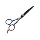 thumbnail image 2 of Kit de 2 Piezas de Tijeras para Cortar Cabello y Tijeras Desbastadoras Profesionales - Tijeras de Peluquería con Filo de Navaja para Texturizar, de Acero Inoxidable, 6 Pulgadas, Color Azul-Negro, 2 of 13