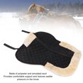 thumbnail image 3 of Saddle Pad, poliéster faux lana media silla de montura absorción de amortiguaciónada cómodo para el atrenamiento, 3 of 7