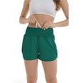 thumbnail image 3 of Shorts de Course et d'Entraînement Taille Haute pour Femmes 2,5 Pieds' avec Doublure et Poche Arrière à Fermeture Éclair, 3 of 6