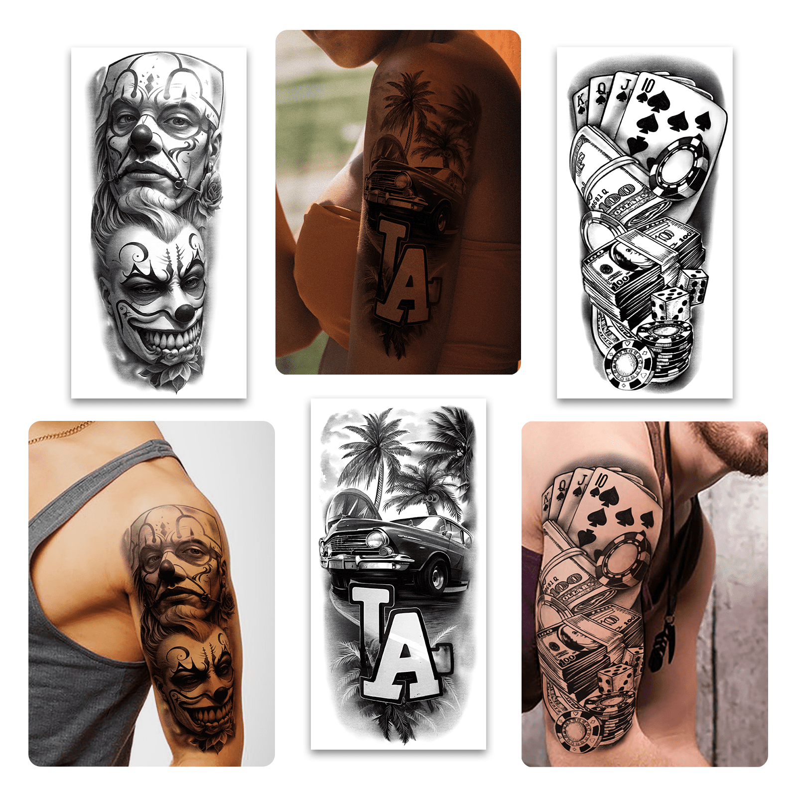 Yazhiji 77 Sheets Large Chicano Temporary Tattoos, Chicana