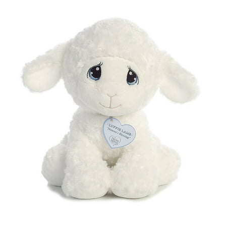Aurora - Medium White Precious Moments - 10" Luffie Lamb - Adorable Stuffed Animal