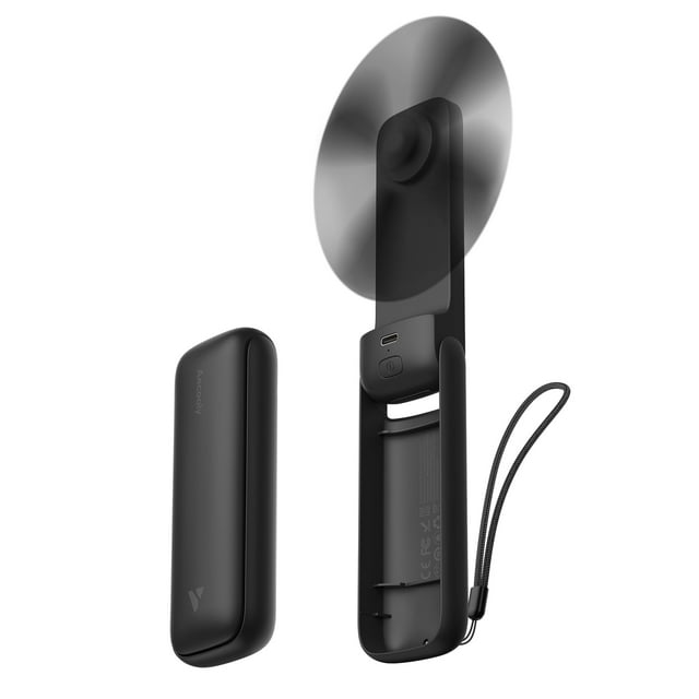 Ventilador portátil Aecooly Slim Handheld recargable por USB, paquete de 2
