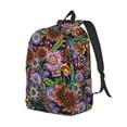 thumbnail image 2 of Daiia Vintage Floral Vintage Canvas Backpack for Men and Women ,Hiking Backpack,Travel Laptop Bag for School,Large Capacity Backpack, 2 of 8