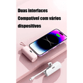 thumbnail image 5 of Batería Externa Para Android Y iPhone 2 En 1 De 5000 Mah Malubero, Rosa, 5 of 5
