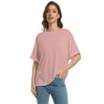 thumbnail image 5 of Women's Casual Short Sleeve Crew Neck T-Shirts, 5 of 6
